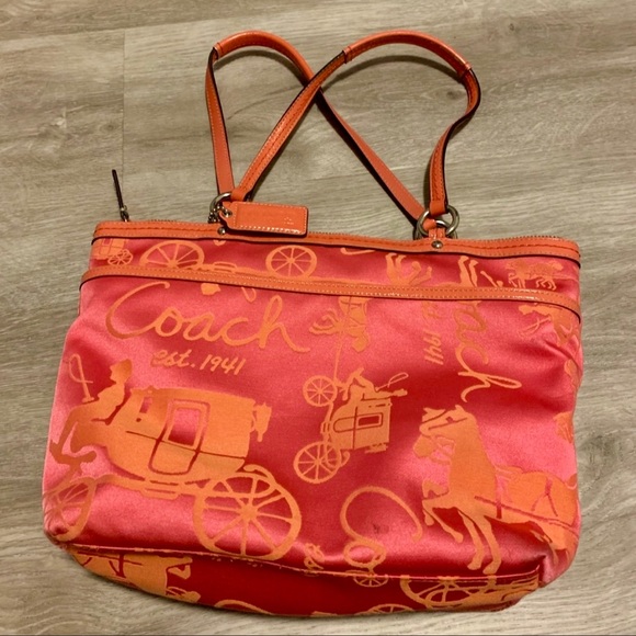 COACH Bag Pink and Orange - Picture 3 of 11